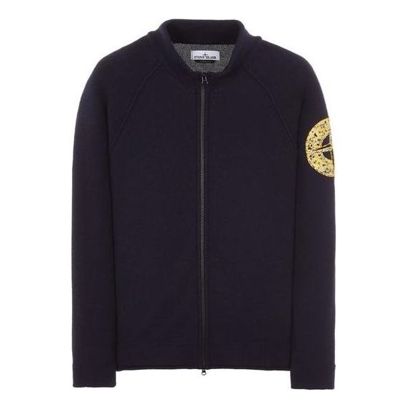 Пуловер Stone Island Stone Island Men's Zip-Up Cardigan Sweater Синьо | 7715551A4-V0020