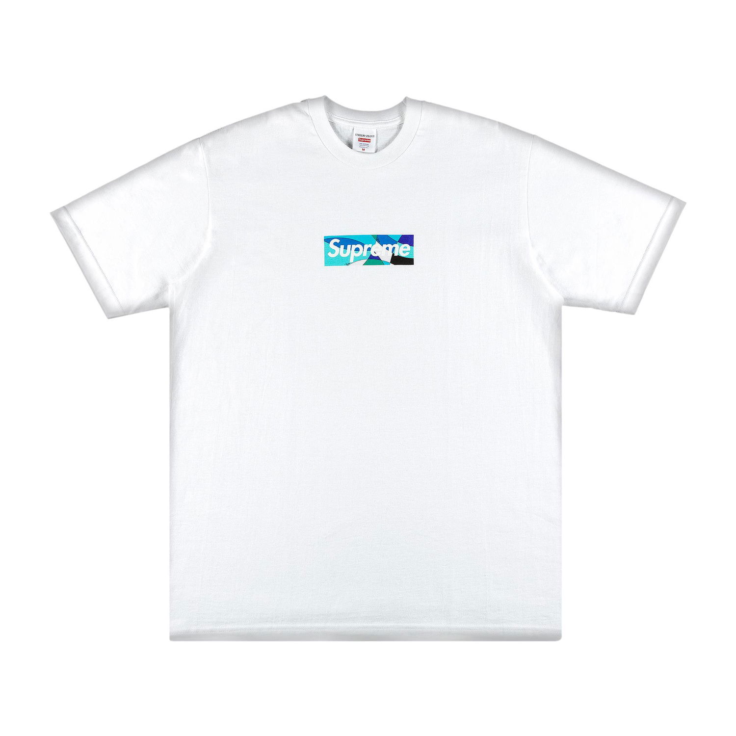 Тениска Supreme Emilio Pucci x Box Logo Tee 'White/Blue' Бяло | SS21T4 WHITE BLUE, 1