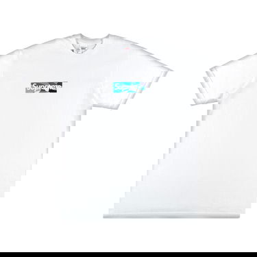 Тениска Supreme Emilio Pucci x Box Logo Tee 'White/Blue' Бяло | SS21T4 WHITE BLUE, 1