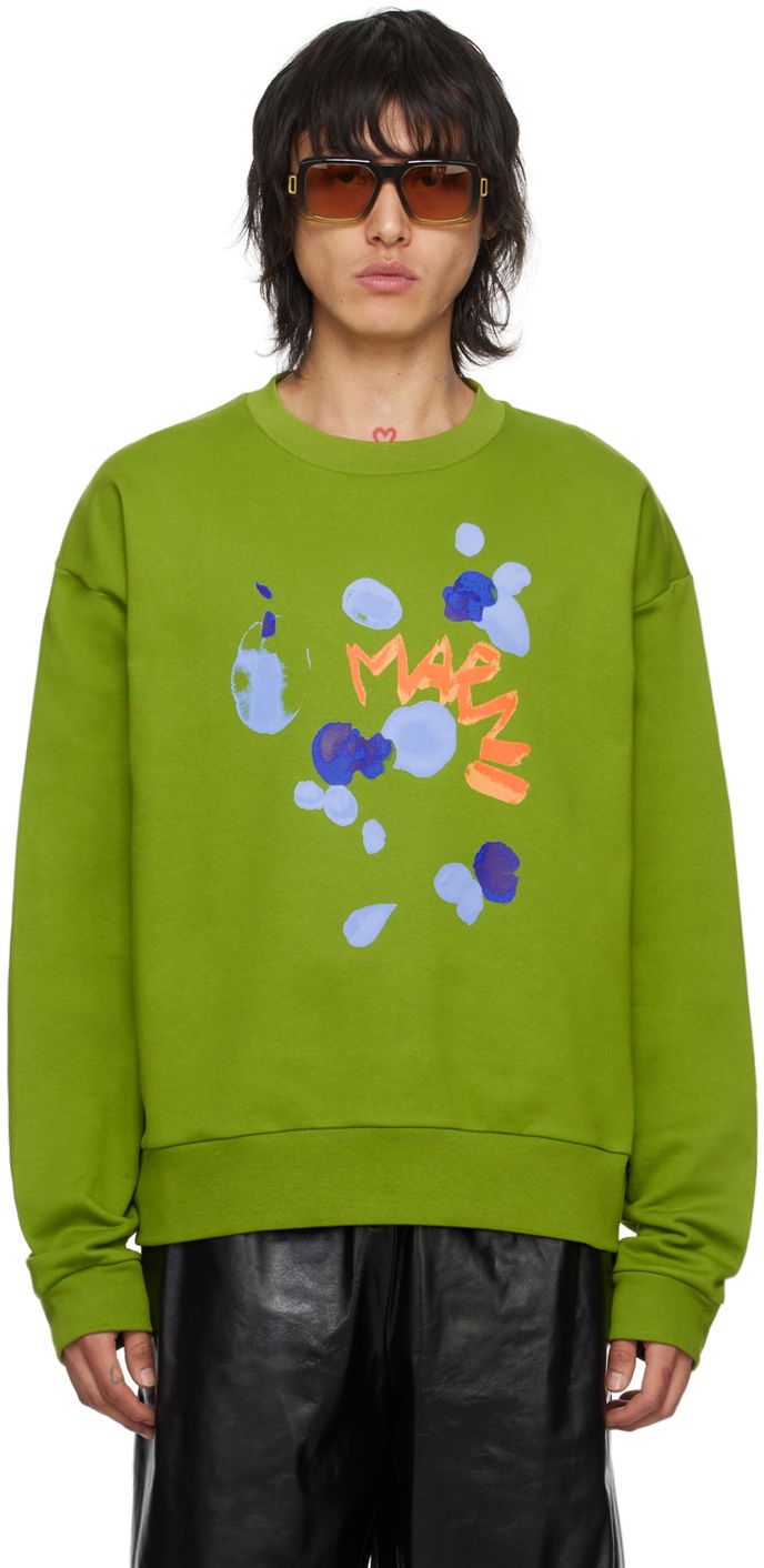 Суитчър Marni Kiwi Sweatshirt Зелено | FUMU0074PE USCW17