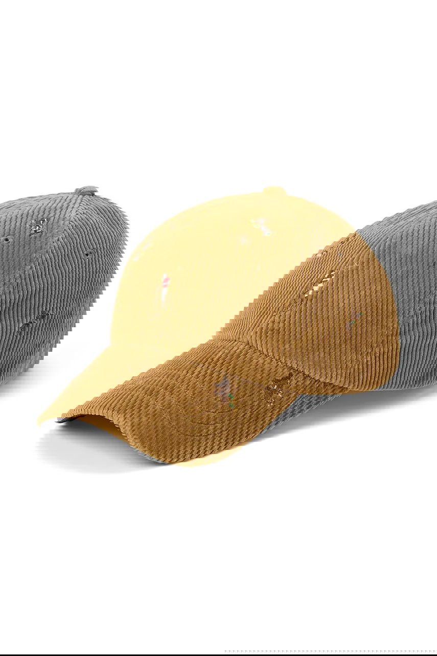 Шапка с козирка Polo by Ralph Lauren Corduroy Baseball Cap with Embroidered Details Кафяво | 710979195, 0