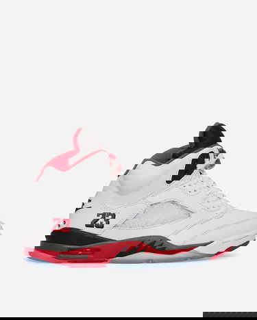 Кецове и обувки Jordan Air Jordan 5 OG 'Fire Red Black Tongue' - 2025 Бяло | HQ7978-101, 2