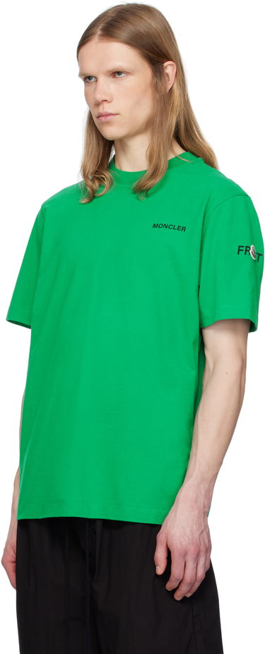 Тениска Moncler Moncler Genius x FRGMT Hiroshi Fujiwara Maxi Logo T-Shirt Зелено | K109U8C00002M3265, 3