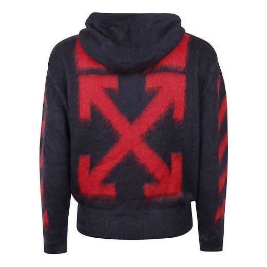 Суитчър Off-White Arrows Print Pullover Hoodie Синьо | OMHA073E20KNI0010725