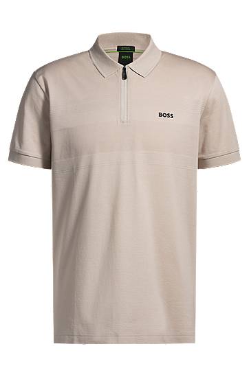 BOSS Zip Neck Polo Shirt