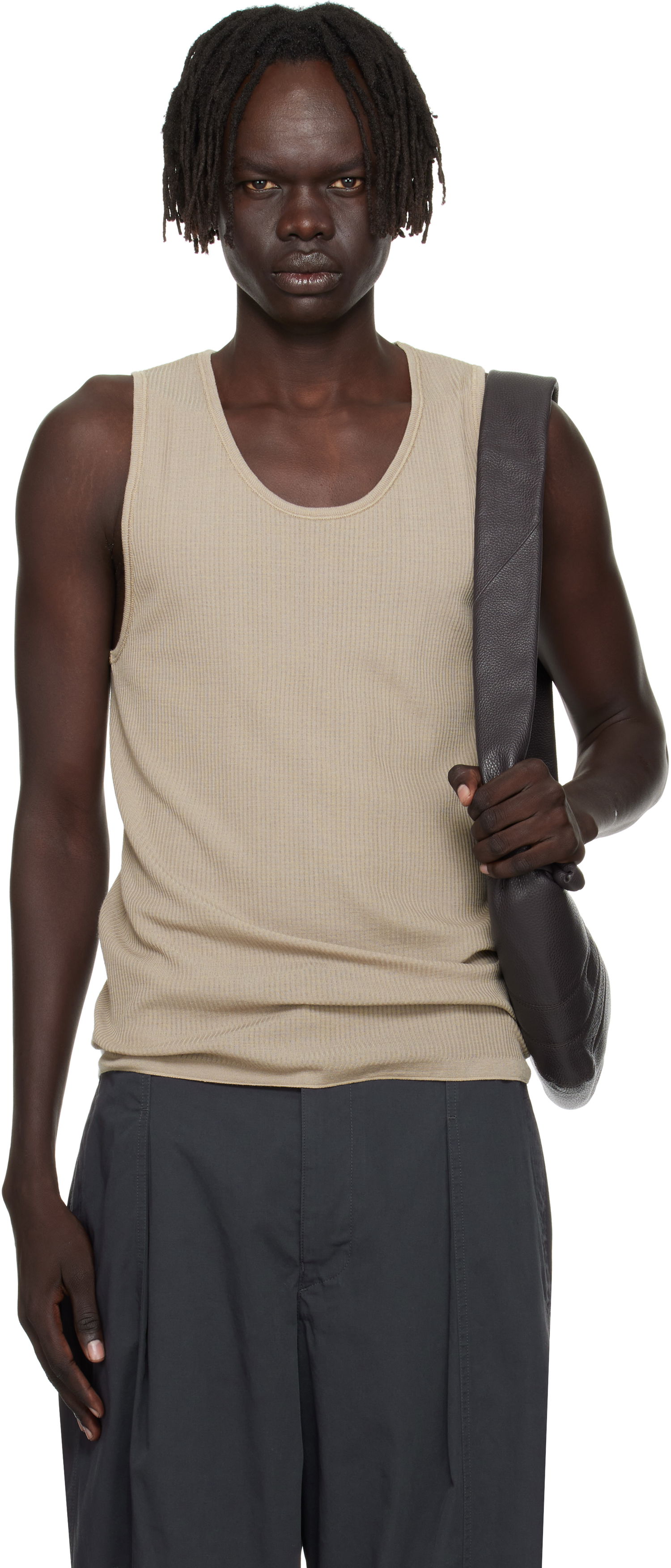 Потник LEMAIRE Lemaire Debardeur Ribbed Tank Top Бежово | TO1465 LK1032, 0