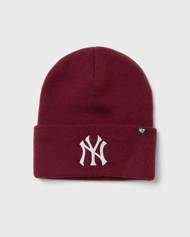 Шапка с козирка '47 Brand MLB New York Yankees Haymaker Beanie Бургунди | 194165328465, 0