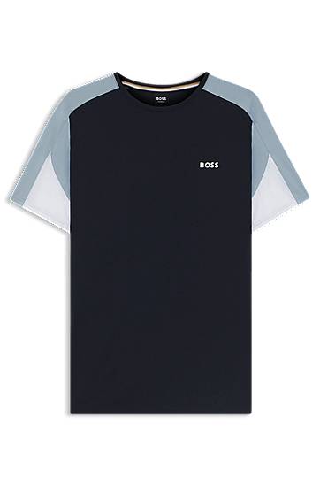 Тениска BOSS BOSS Contrast Panels Pyjama T-Shirt Тъмно синьо | 50545931, 0