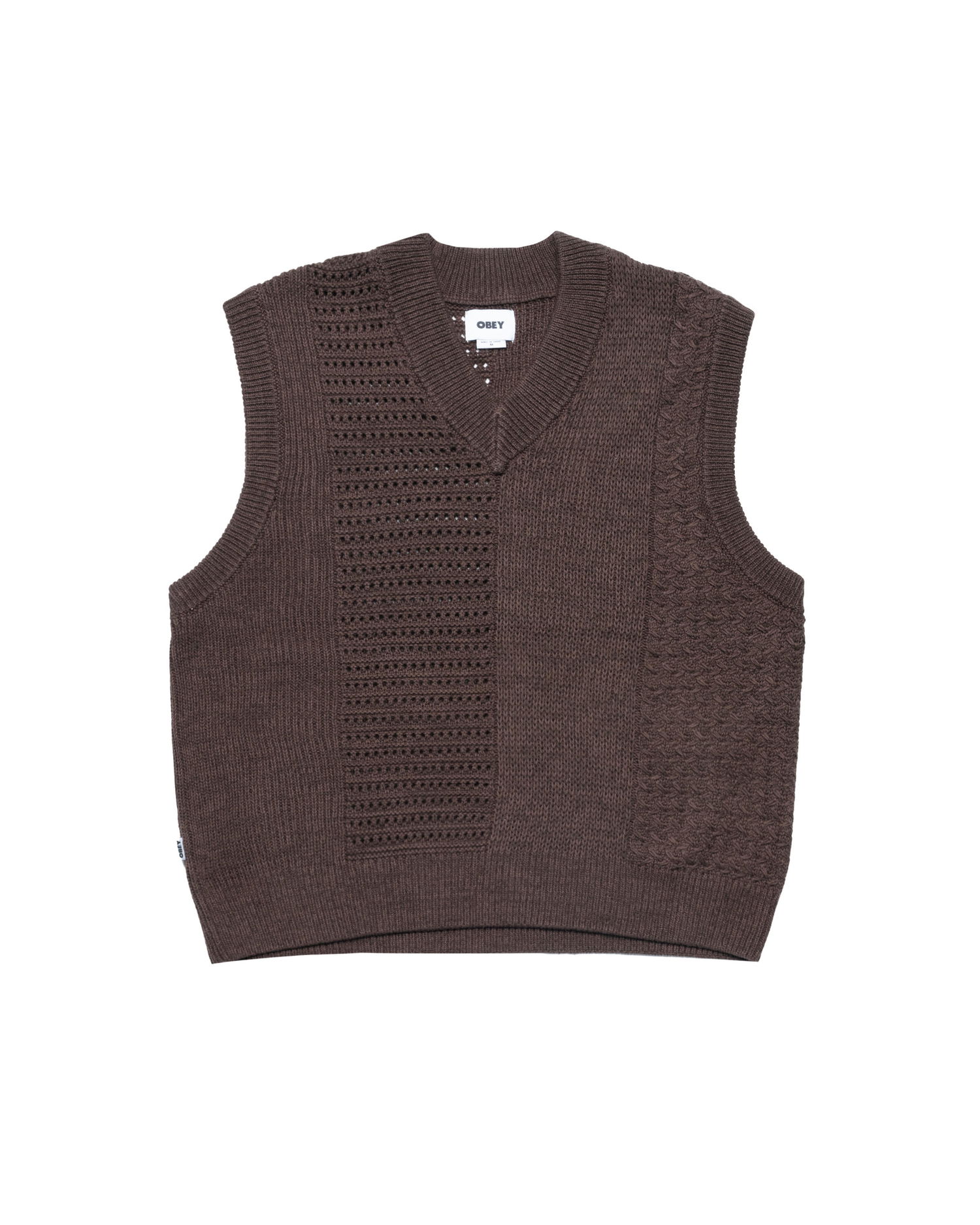Пуловер OBEY Obey Garret Knitted Sweater Vest Кафяво | 151000097-JVA, 0