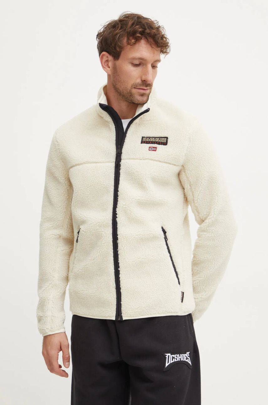 Суитчър Napapijri Sherpa Fleece Full Zip Jacket Бяло | NP0A4IA9N1J1, 0