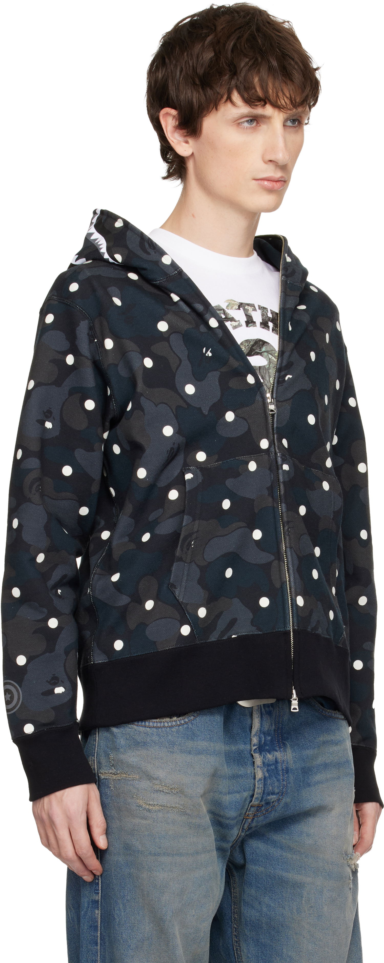 Суитчър BAPE ABC Dot Shark Full Zip Hoodie Многоцветен | 001ZPL801302M, 1
