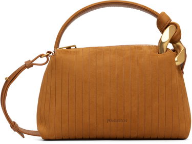 Дамска чанта JW Anderson Suede-Effect Paneled 'The JWA Small Corner' Bag Кафяво | HB0758-LA0375, 0