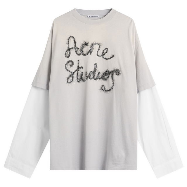 Acne Studios Tinsel Logo Double Sleeve T-Shirt