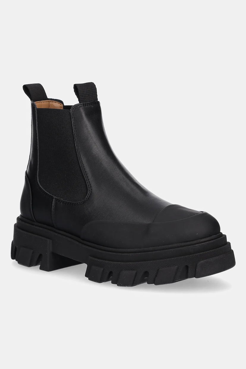 Кецове и обувки GANNI GANNI Cleated Low Chelsea Boots Черно | S3237