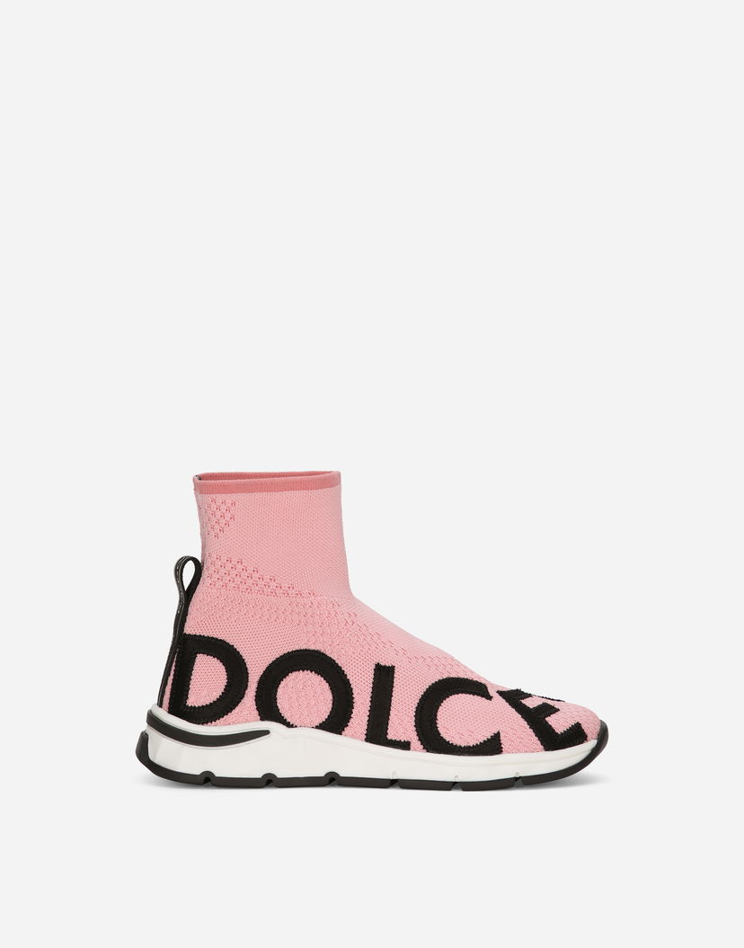 Кецове и обувки Dolce & Gabbana Sorrento 2.0 Stretch Mesh High-top Розово | DA5179AK3388B400