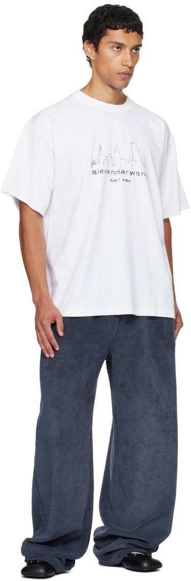 Тениска Alexander Wang Alexander Wang Graphic Short Sleeve T-Shirt Бяло | UCC3251842, 3