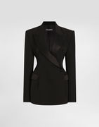 Dolce & Gabbana Double-breasted Wool Gabardine Tuxedo Jacket