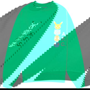 Пуловер A.P.C. Pokémon x The Crewneck Зелено | COGVF-F27861-KAA, 0