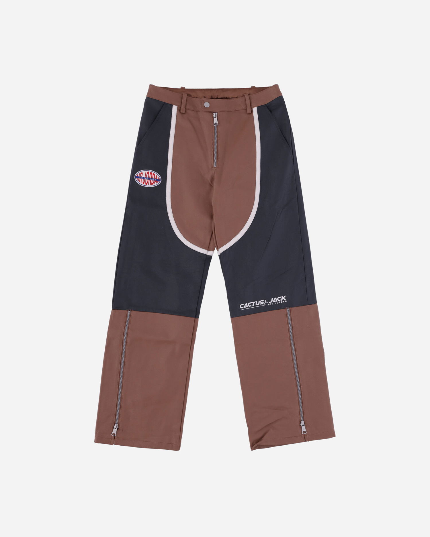 Панталони Jordan x Travis Scott Leather Trousers Кафяво | DX8601-256, 0