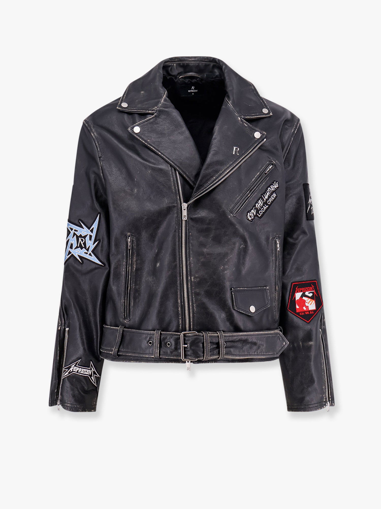 Яке Represent Clo Vintage Leather Biker Jacket Represent Черно | MLM173001, 0