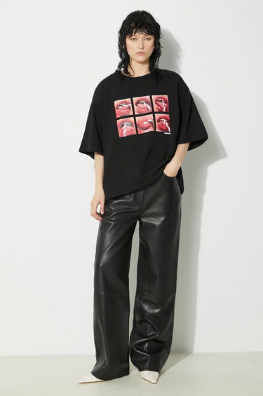 Тениска Fiorucci Fiorucci Mouth Print Padded T-Shirt Черно | M01FPTSH105CJ01BK01, 1