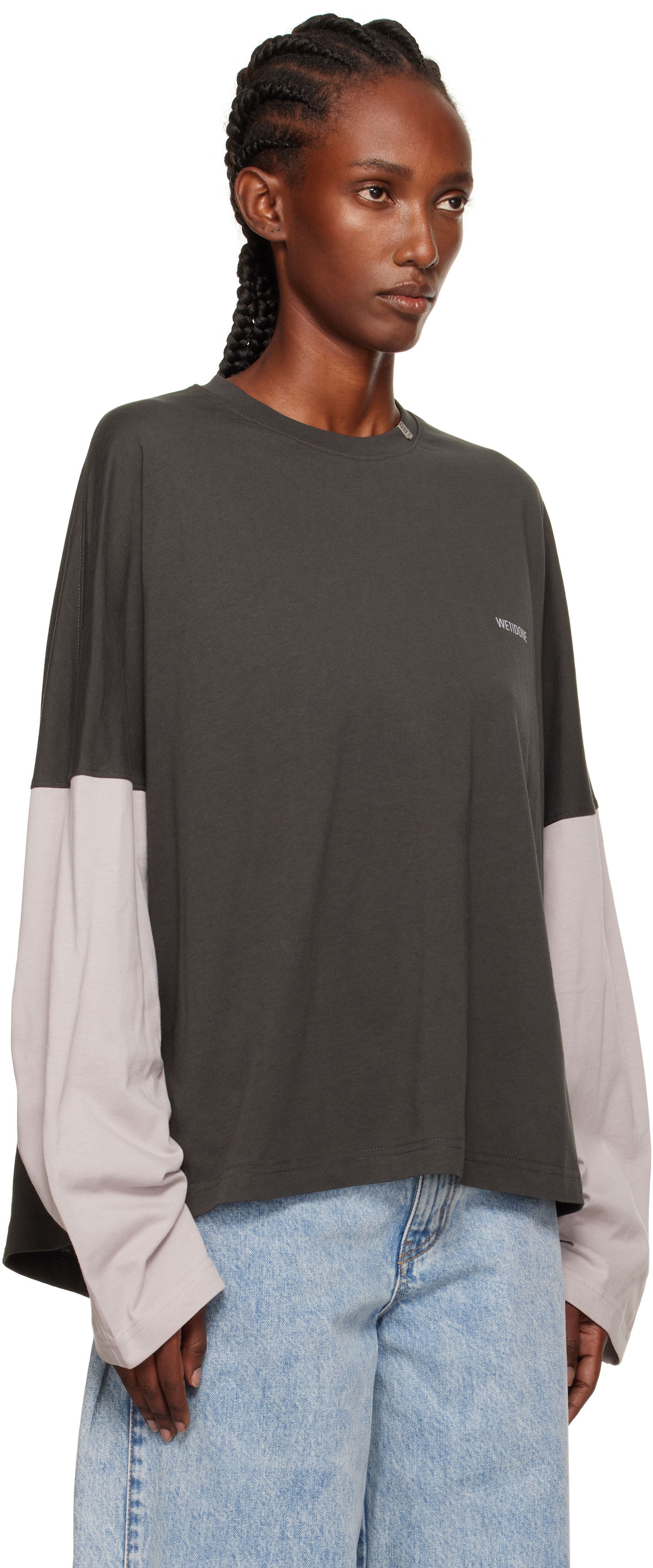 Тениска We11done Coding Long-Sleeved Layered T-shirt Многоцветен | WD-TT2-25-736-U-GY, 1