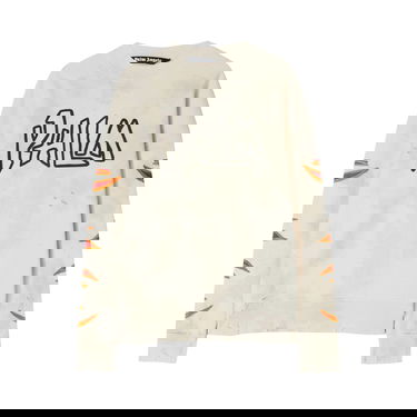 Пуловер Palm Angels GD Palm Graffiti Flames Crewneck Бежово | PMBA065F22FLE0060310, 1