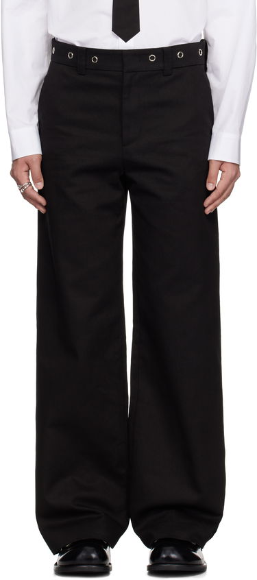 Панталони We11done We11done Eyelet Detailed Trousers Черно | WD-PT0-25-269-M-BK, 0