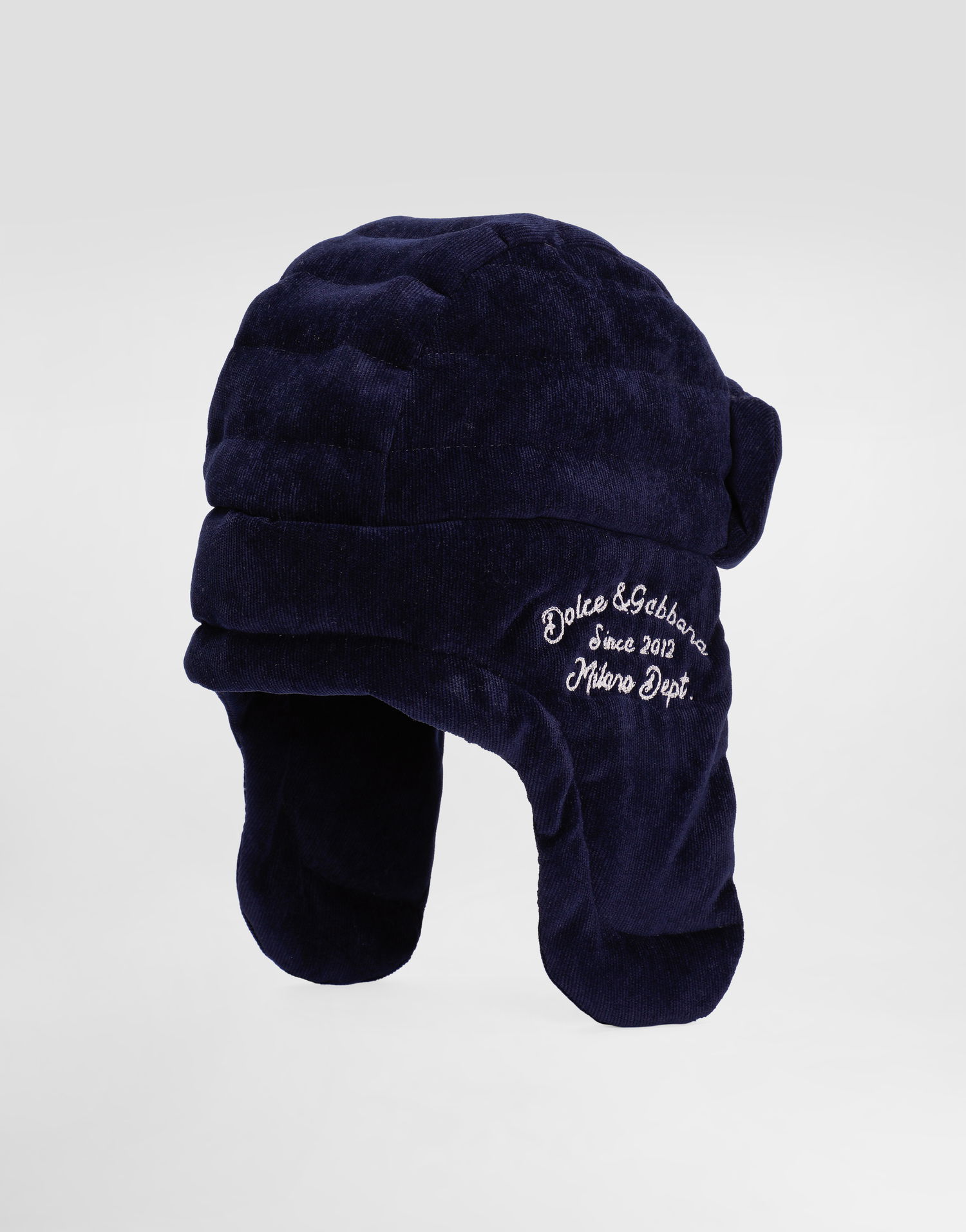 Шапка Dolce & Gabbana Dolce & Gabbana Corduroy Trapper Hat Тъмно синьо | LB5H64FUEFOB3895, 1