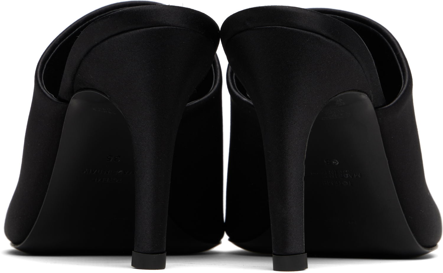 Pокля TOTEME TOTEME Bandeau Heeled Mules Черно | 253-WAS0245-FB0401, 1