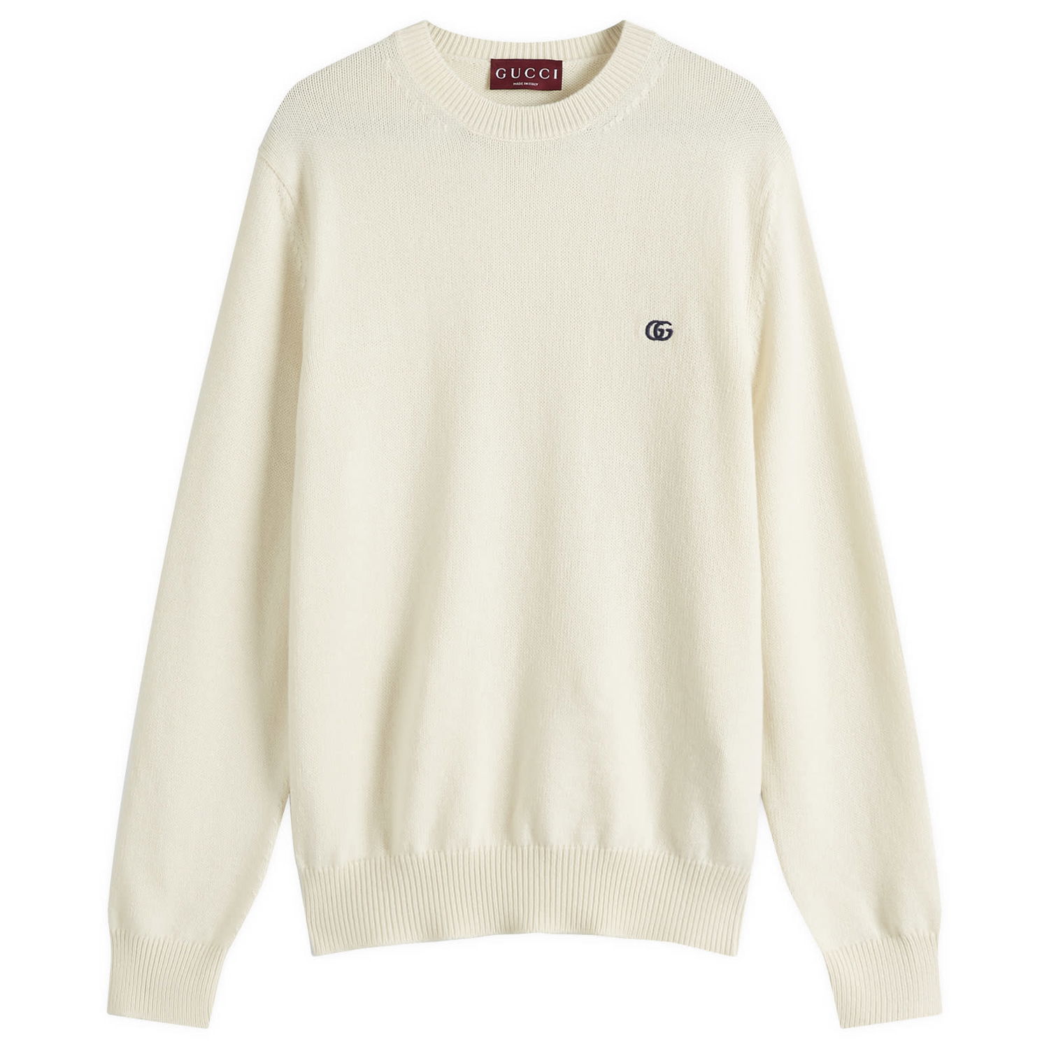 Пуловер Gucci Gucci Men's Crew Knit, Large Бяло | 815007-XKEK4-9692, 0
