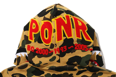 Суитчър BAPE 1st Camo 2nd Shark Full Zip Hoodie Жълто | 1J70115006-YEL, 2