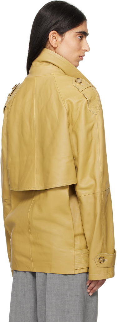 Тренчкот TOTEME TOTEME Short Trench Leather Jacket Жълто | 252-WRO0185-LE0127, 2