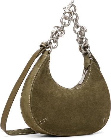 Дамска чанта Off-White Hemisphere Suede Bag Зелено | OWNN184F25LEA0035800, 2