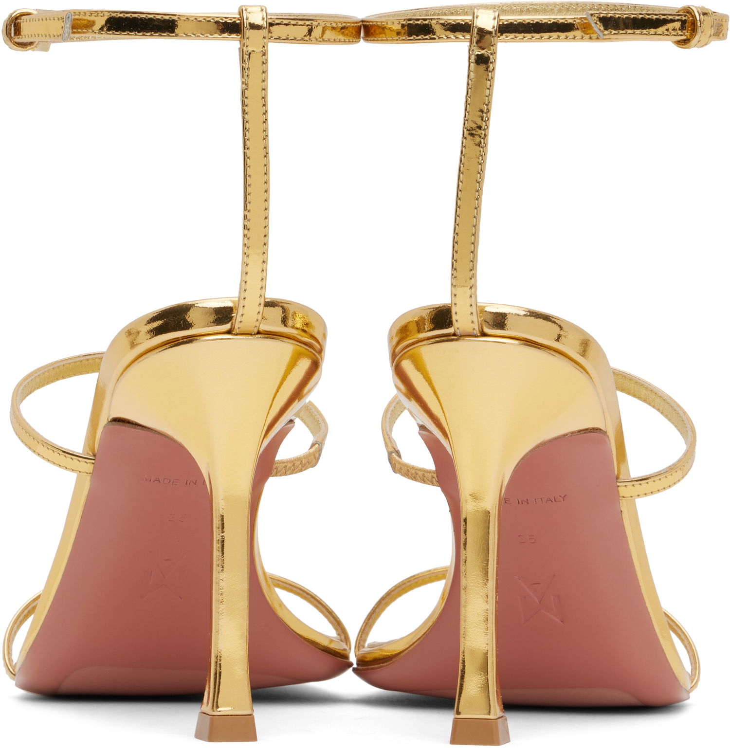 Аксесоари Amina Muaddi Amina Muaddi Maya Heeled Sandals Металик | MAYA SANDAL MIRROR, 1