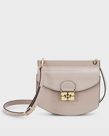 Чанта през рамо GANNI Small Apo-G Shoulder Bag Бежово | A6460-873, 0