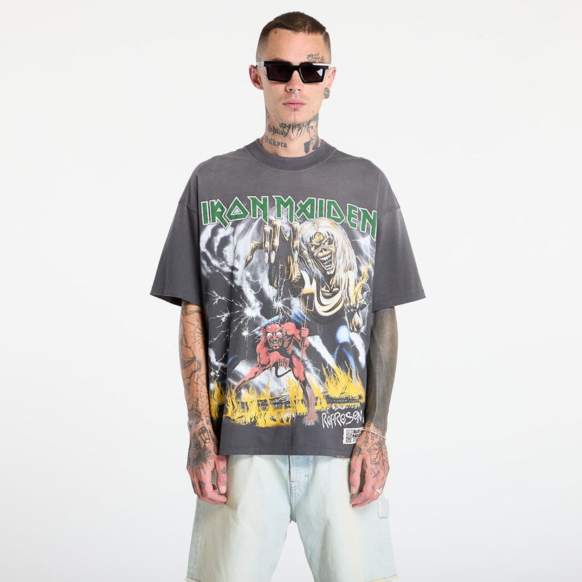 Тениска Represent Clo REPRESENT x Iron Maiden Number Of Beast T-Shirt Sunfade Grey Сиво | MLM100583-46
