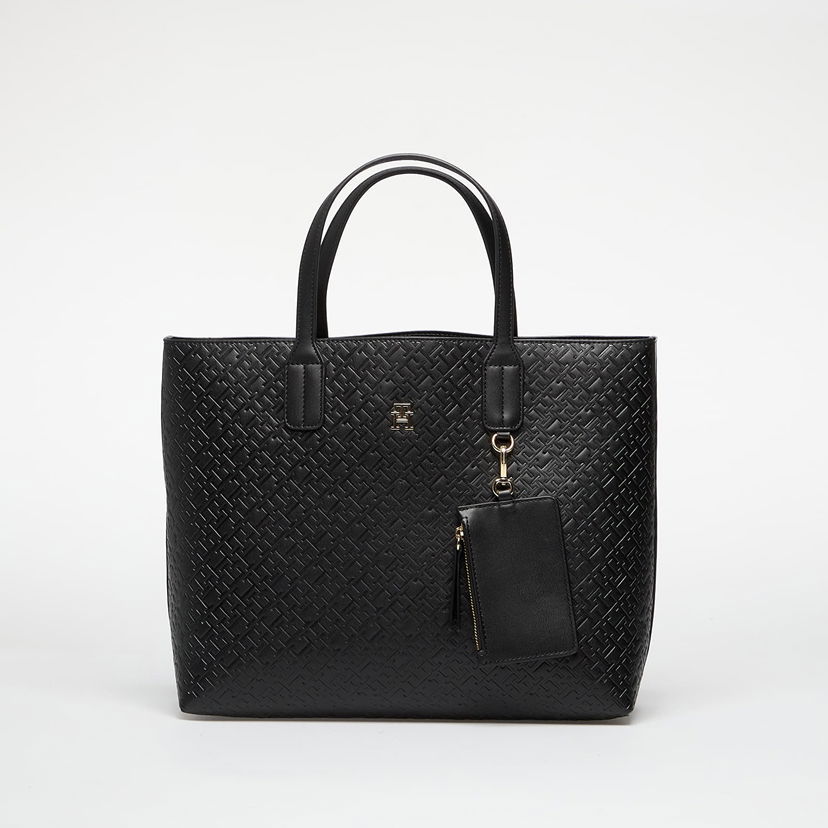 Голяма пазарска чанта Tommy Hilfiger Tommy Hilfiger Icon Tote Bag with Pouch Черно | AW0AW17684 BDS