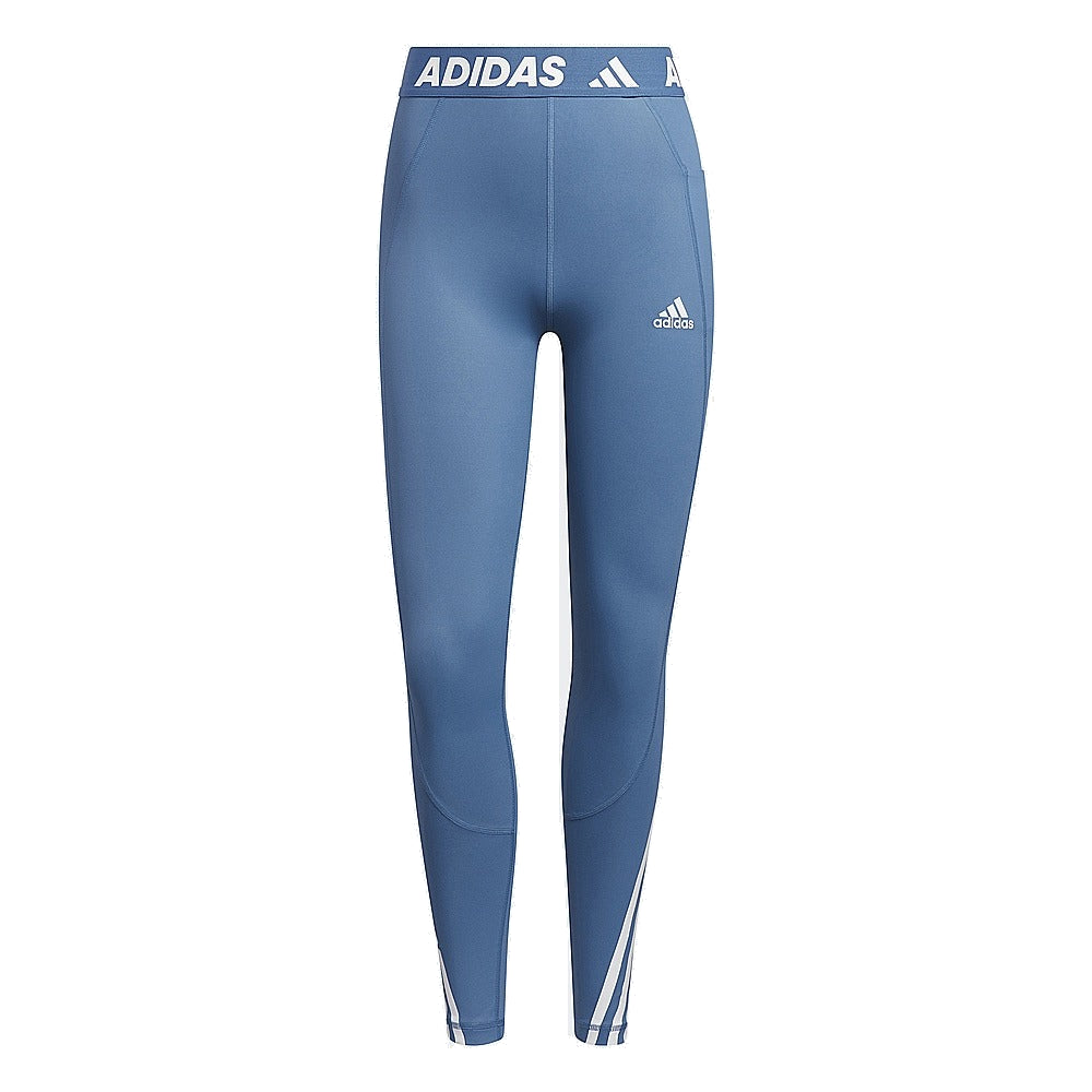 Клинове adidas Originals Techfit 3-Stripes Long Gym Tights Синьо | HD4493, 0
