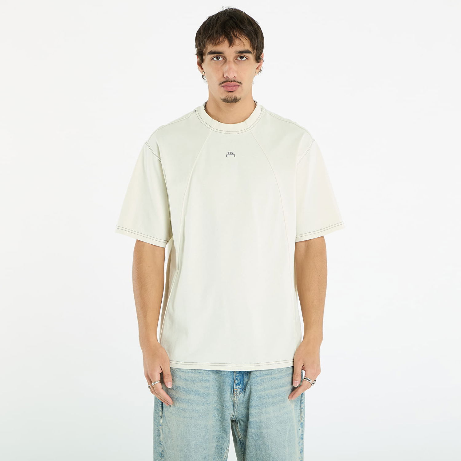 Тениска A-COLD-WALL* A-COLD-WALL* Millbank T-Shirt Бяло | ACWMTS230 Beige, 0