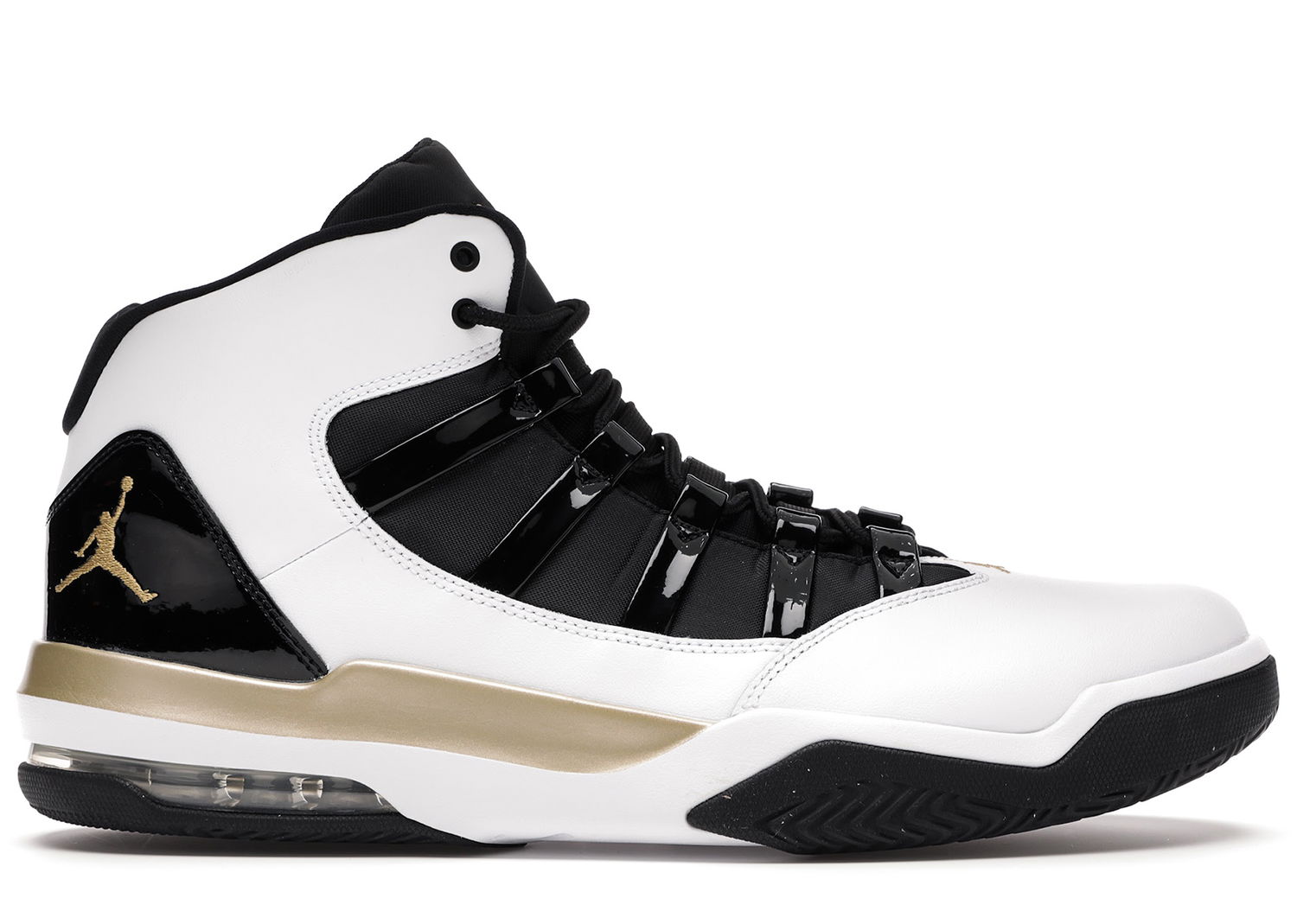 Кецове и обувки Jordan Max Aura White Metallic Gold Black Бяло | AQ9084-107, 0