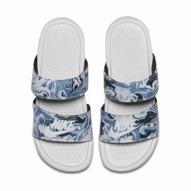 Кецове и обувки Nike WMNS BENASSI DUO ULTRA SLIDE 35,5 BLACK/WHITE Бяло | 819717-002, 2