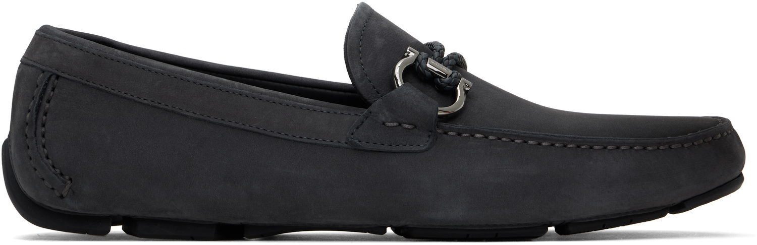 Кецове и обувки FERRAGAMO Salvatore Ferragamo Gancini Driver Loafers Сиво | 778848, 0