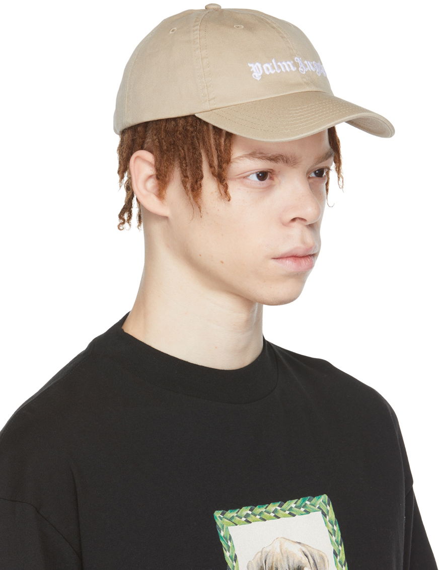 Шапка с козирка Palm Angels Classic Logo Cap Бежово | PMLB003C99FAB0016101, 1