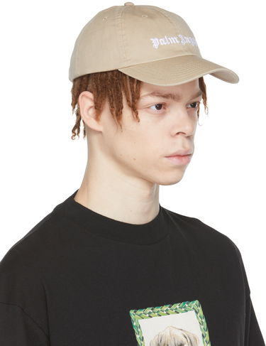 Шапка с козирка Palm Angels Classic Logo Cap Бежово | PMLB003C99FAB0016101, 1