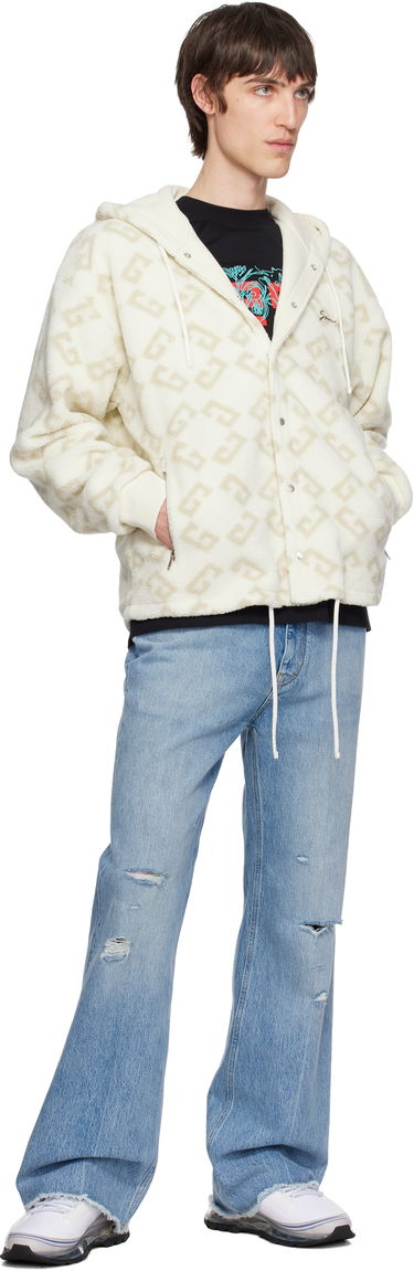 Суитчър Givenchy Givenchy Monogram 72 Jacquard Fleece Hoodie Бяло | BM01BV317L101, 3