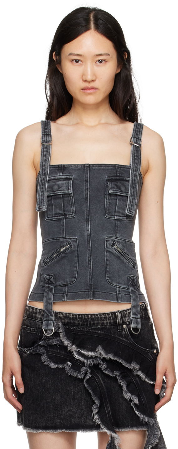 Потник Blumarine Faded Denim Tank Top Сиво | A322J098A, 0
