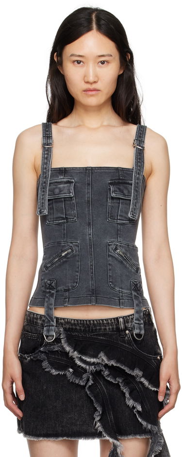 Потник Blumarine Faded Denim Tank Top Сиво | A322J098A, 0