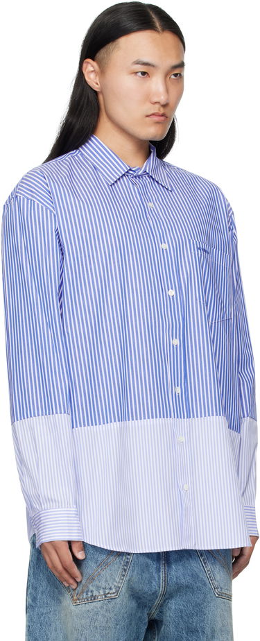 Риза VETEMENTS VETEMENTS Splitted Striped Shirt Синьо | UH76SH630SL, 1