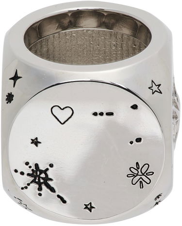 Пръстен We11done We11done Logo & Graphic Ring Металик | WD-AJ1-22-716-U-SV, 4